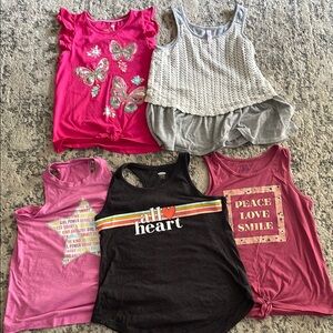 5 Colorful girls Tank Tops Set